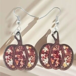 Handmade acrylic pumpkin earrings | fall | autumn | Thanksgiving